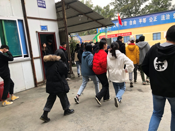 成都铁路技工学校土桥实训基地消防演练