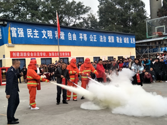 成都铁路技工学校土桥实训基地消防演练